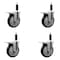 Service Caster 5'' SS Black Poly Swivel 1'' Expanding Stem Caster Set Total Lock Brake, 4PK SCC-SSEXTTL20S514-PPUB-BLK-1-4 - alternate 1